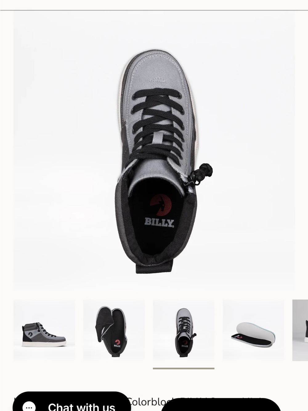 Kids Casual High-Top Sneakers in Gray and Black - Picture 12 of 15
